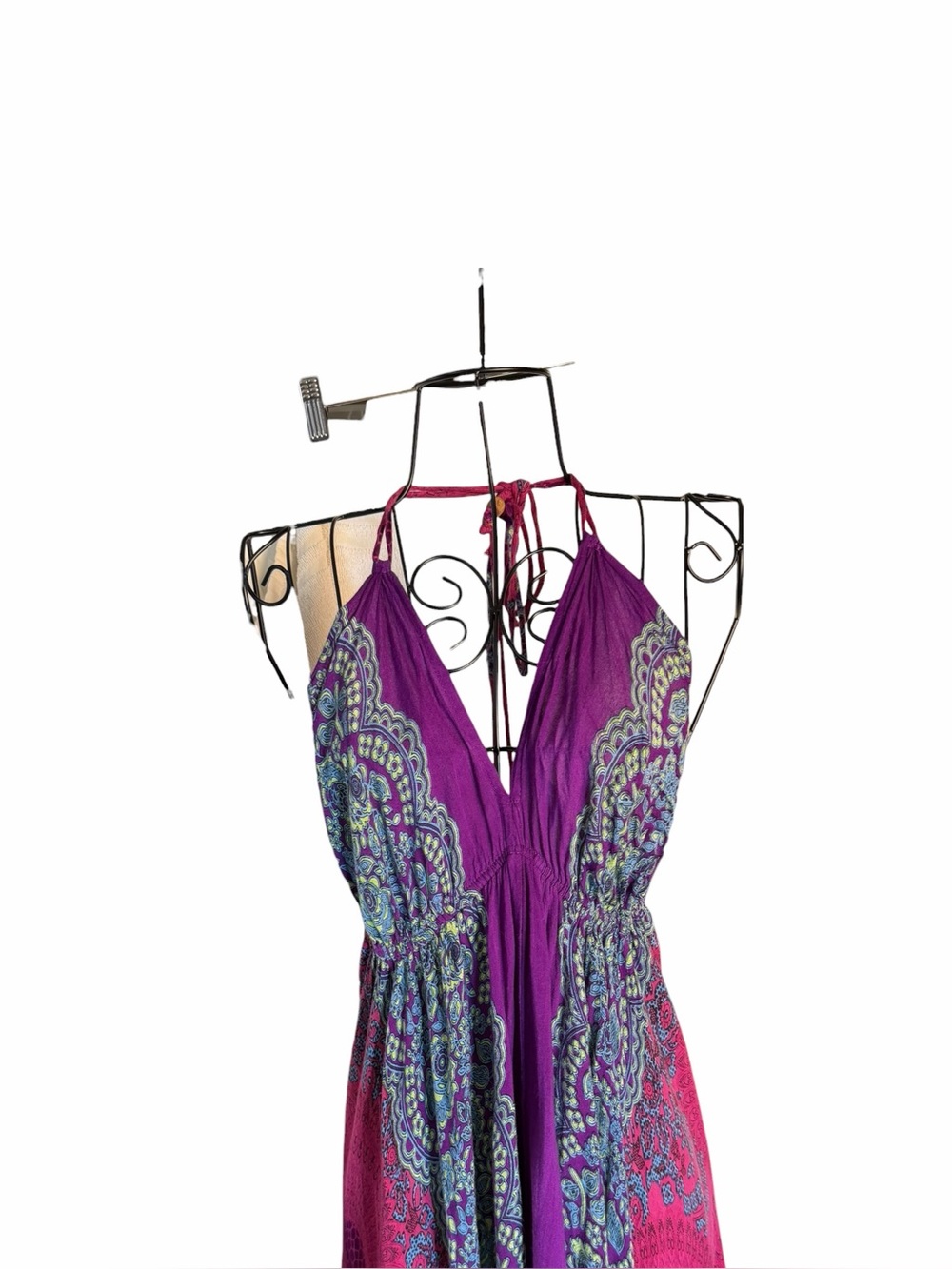 Bohemian Maxi Halter Dress - Picture 3 of 6